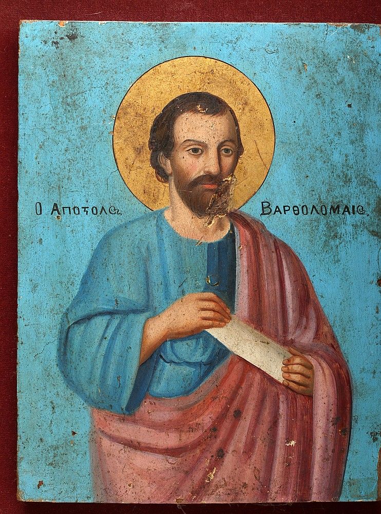 Greek Wooden Icon of St. Bartholomew